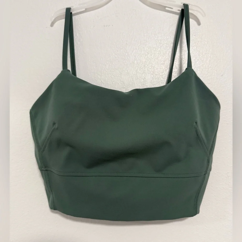 Lululemon Align Tank Top‎ Square Neck Strappy Camisole Green Size 8